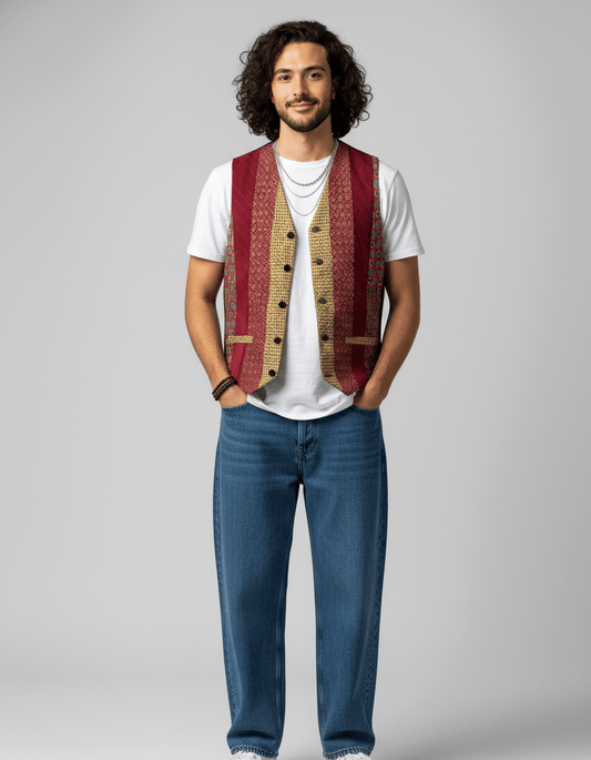 Retied Upcycled Necktie Vest - XS/Small - Funkify