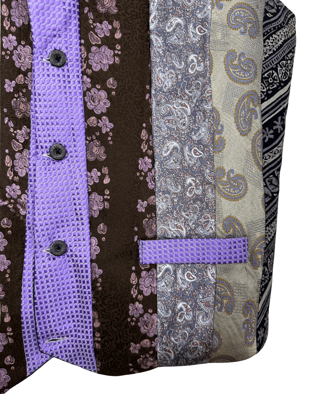 Retied Upcycled Neckties Vest - Large - Funkify