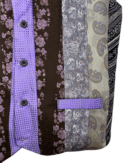 Retied Upcycled Neckties Vest - Large - Funkify