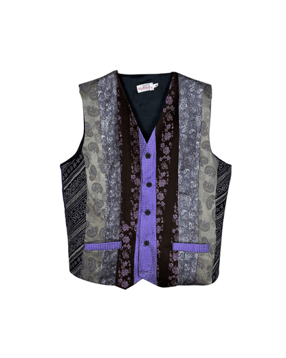 Retied Upcycled Neckties Vest - Large - Funkify
