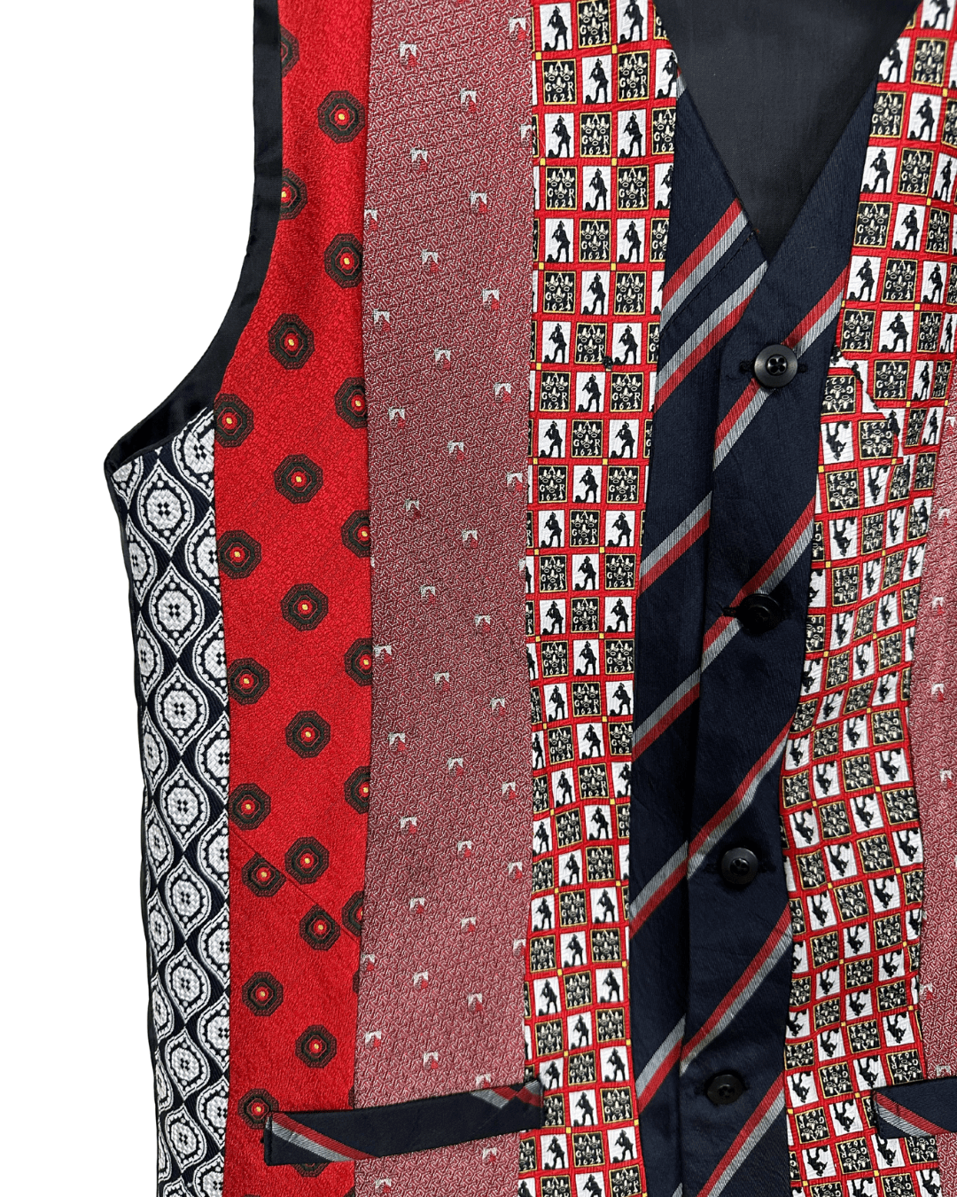 Retied Upcycled Neckties Vest - Small - Funkify