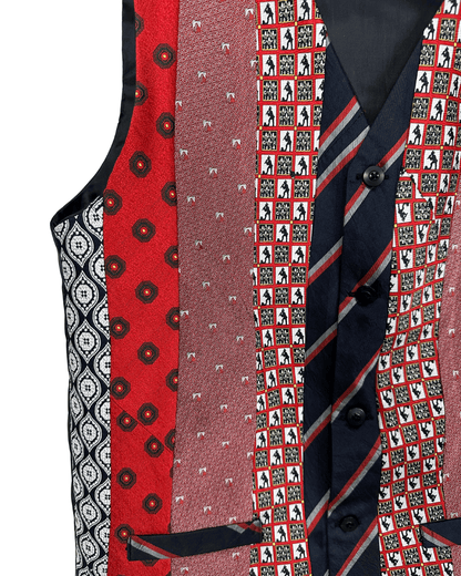 Retied Upcycled Neckties Vest - Small - Funkify