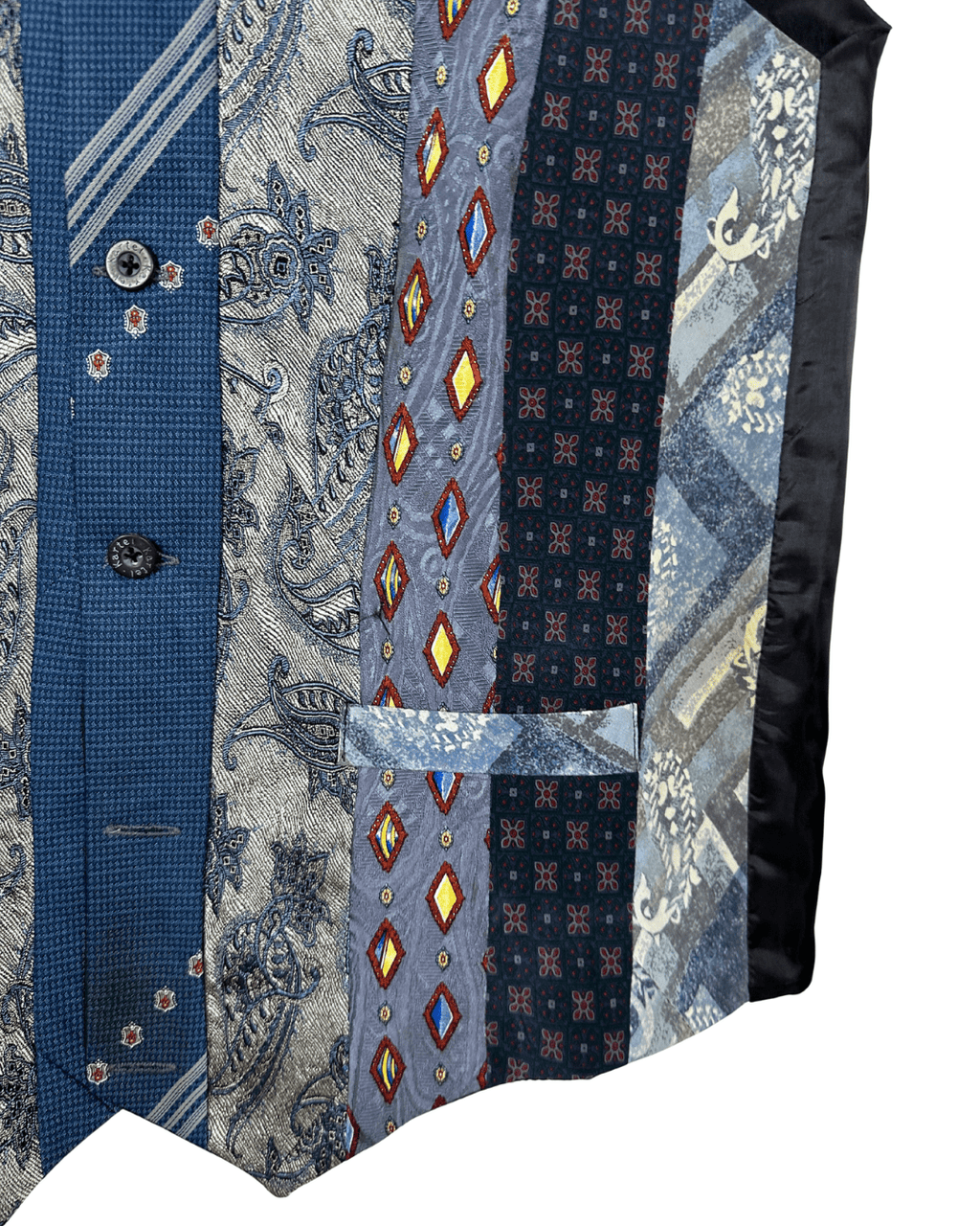 Retied Upcycled Neckties Vest - Small - Funkify