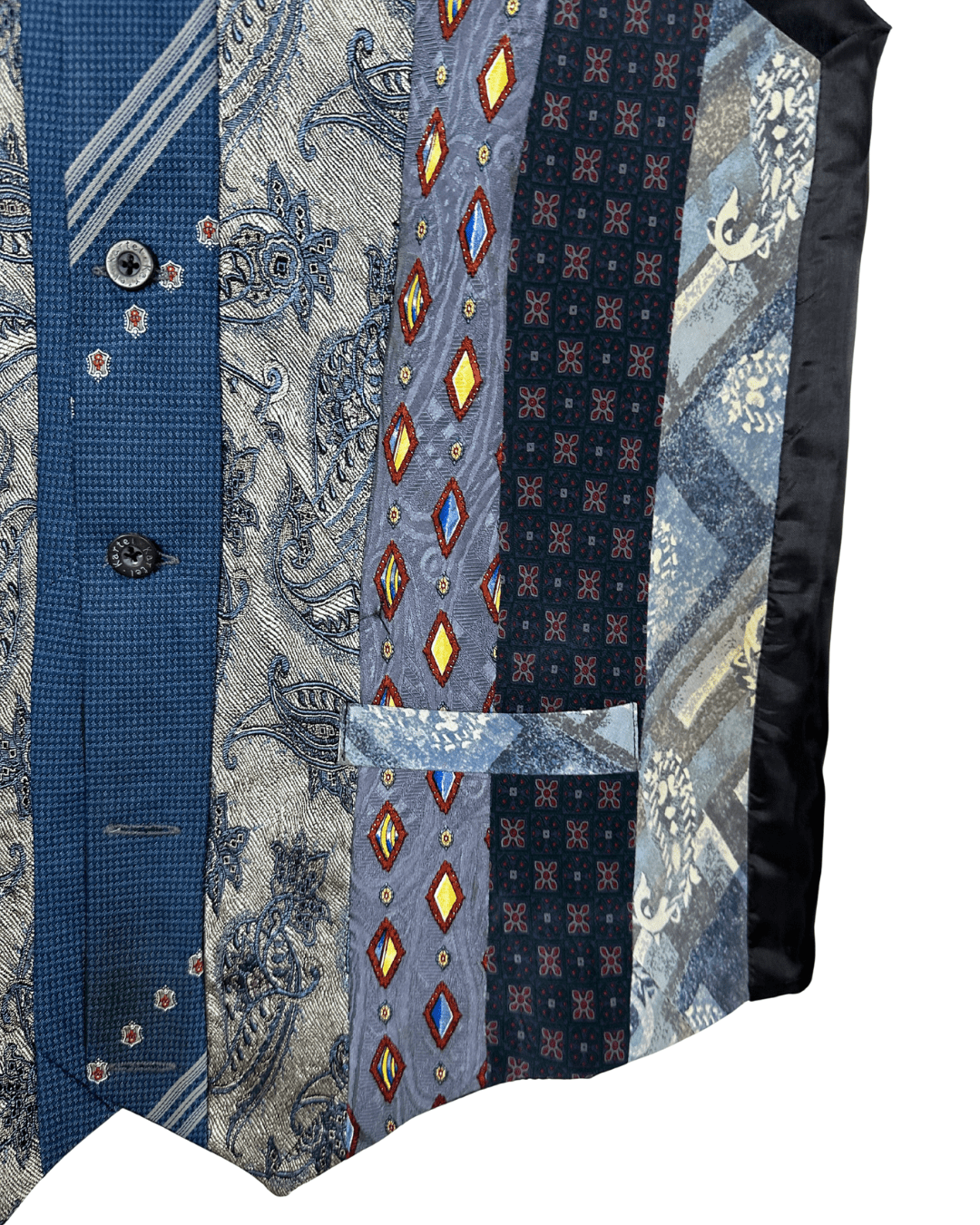 Retied Upcycled Neckties Vest - Small - Funkify