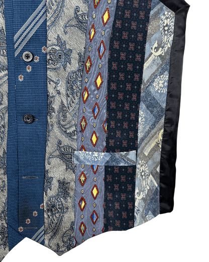 Retied Upcycled Neckties Vest - Small - Funkify