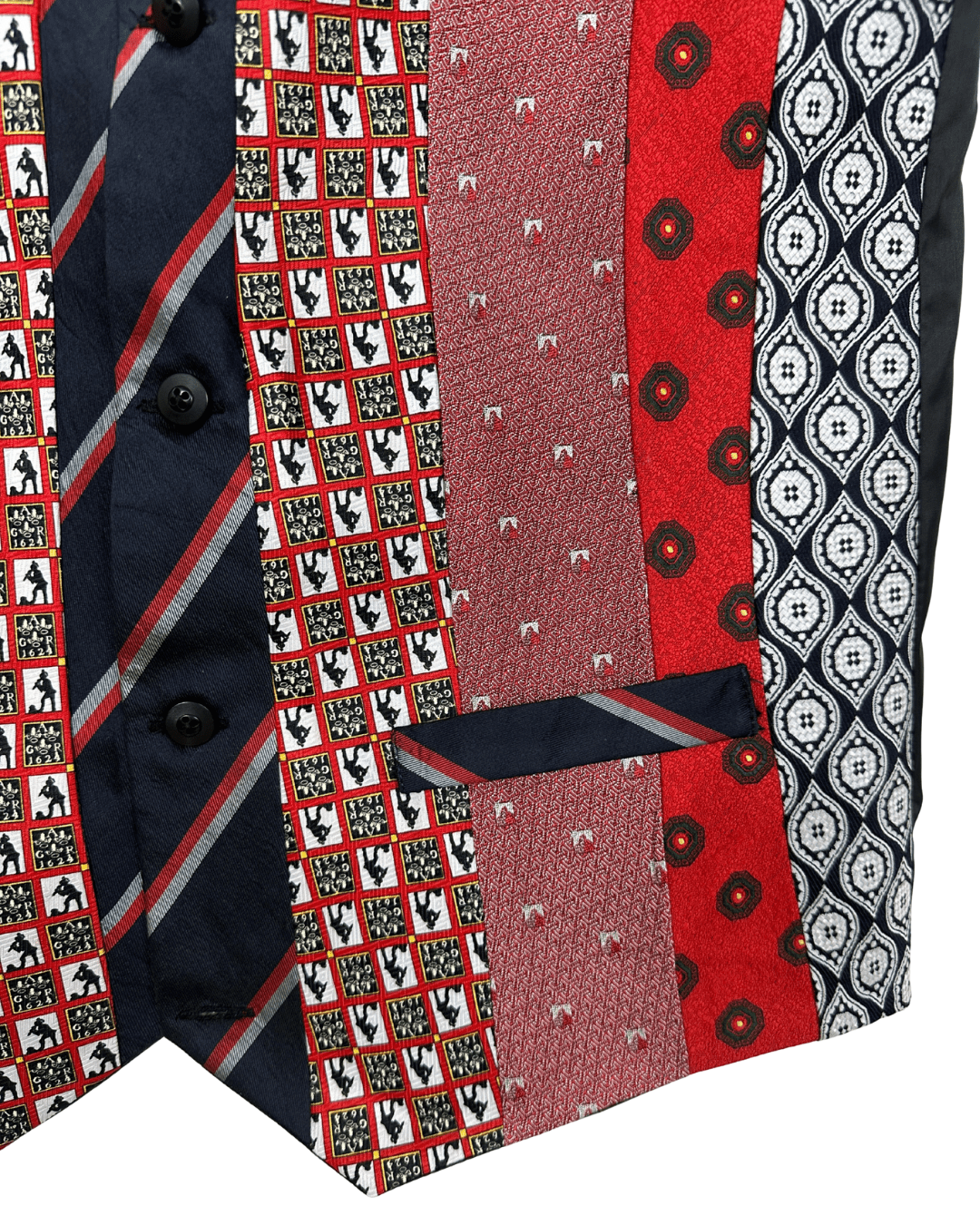 Retied Upcycled Neckties Vest - Small - Funkify