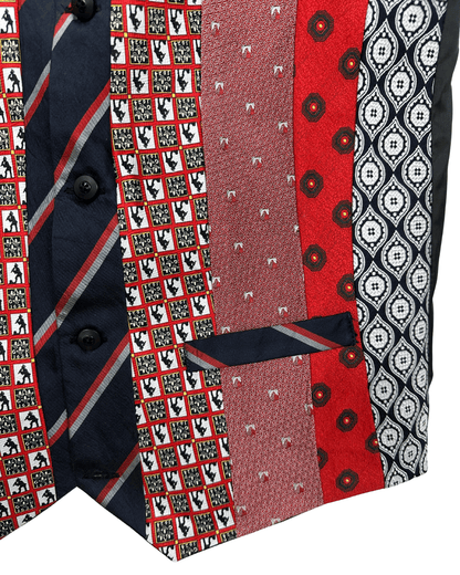 Retied Upcycled Neckties Vest - Small - Funkify