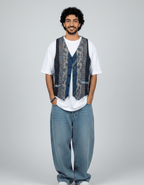 Retied Upcycled Neckties Vest - Small - Funkify