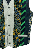 Retied Upcycled Neckties Vest - XL - Funkify