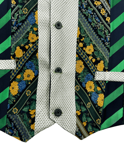 Retied Upcycled Neckties Vest - XL - Funkify