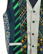 Retied Upcycled Neckties Vest - XL - Funkify