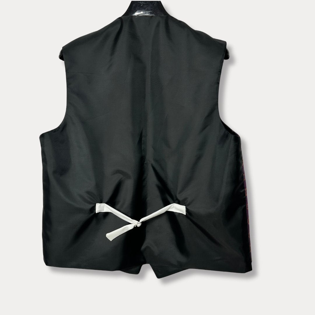 'ReTied' Upcycled Vintage Necktie Vest Large - Funkify