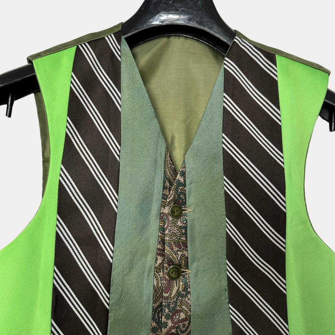 'ReTied' Upcycled Vintage Necktie Vest Small (Women's) - Funkify