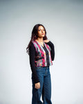 ReTied upcycled women's cropped vest