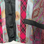 ReTied upcycled women's cropped vest