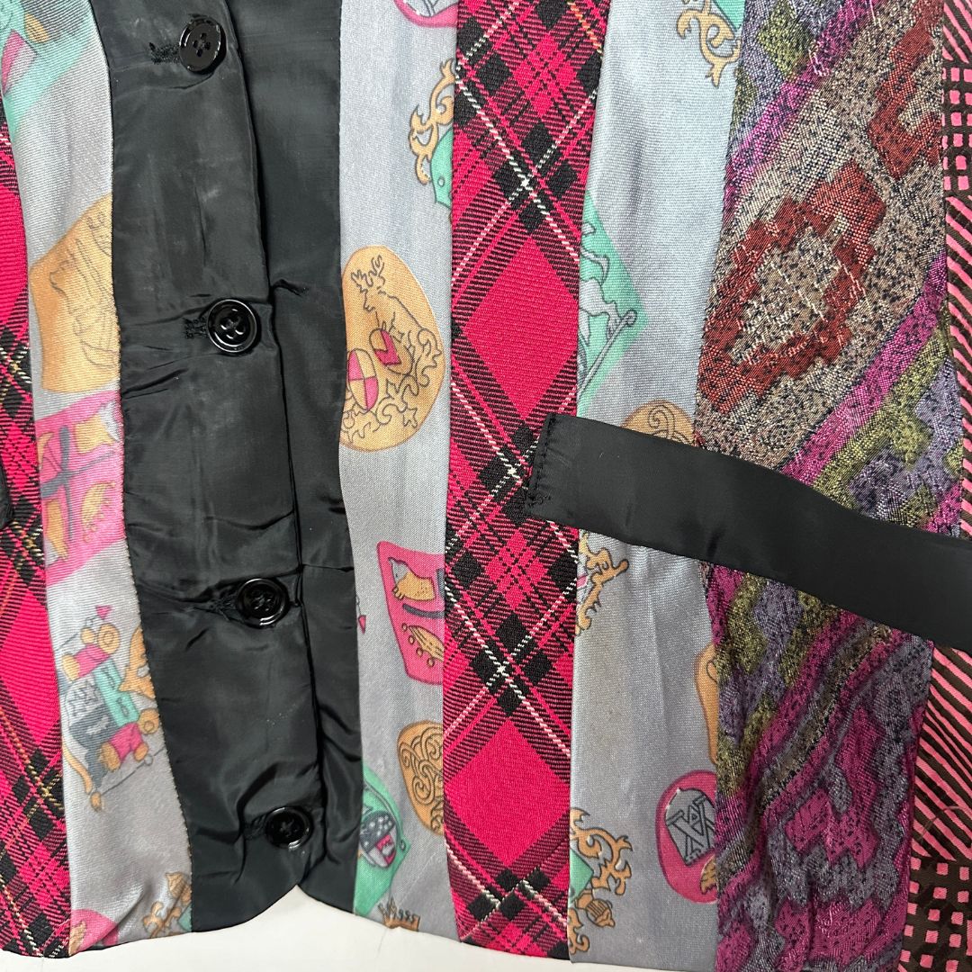 ReTied Upcycled Women's Cropped Vest - Funkify
