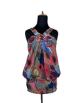 Retro Embellished Blouson Tank Top - Funkify