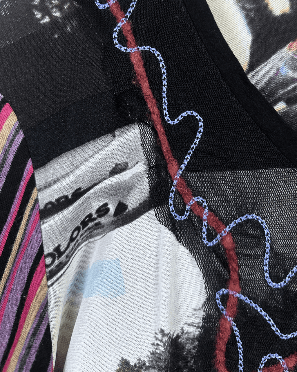 Retro Mixed Print Short Sleeve Top - Funkify