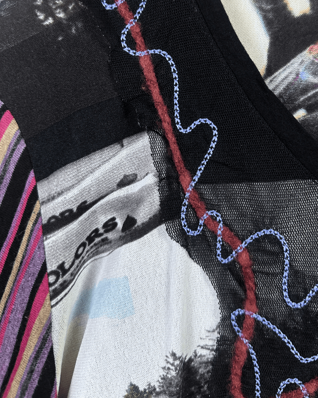 Retro Mixed Print Short Sleeve Top - Funkify