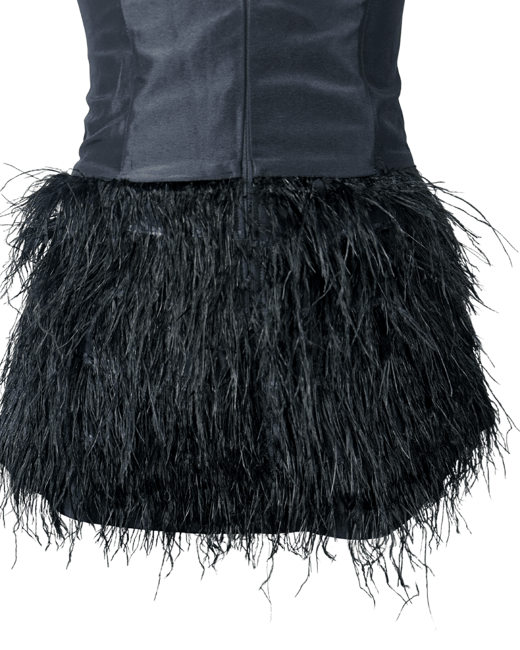 Retro Party Strapless Feather Trim Top - Funkify