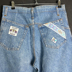 Retro Patched Women's Jeans Medium - Funkify