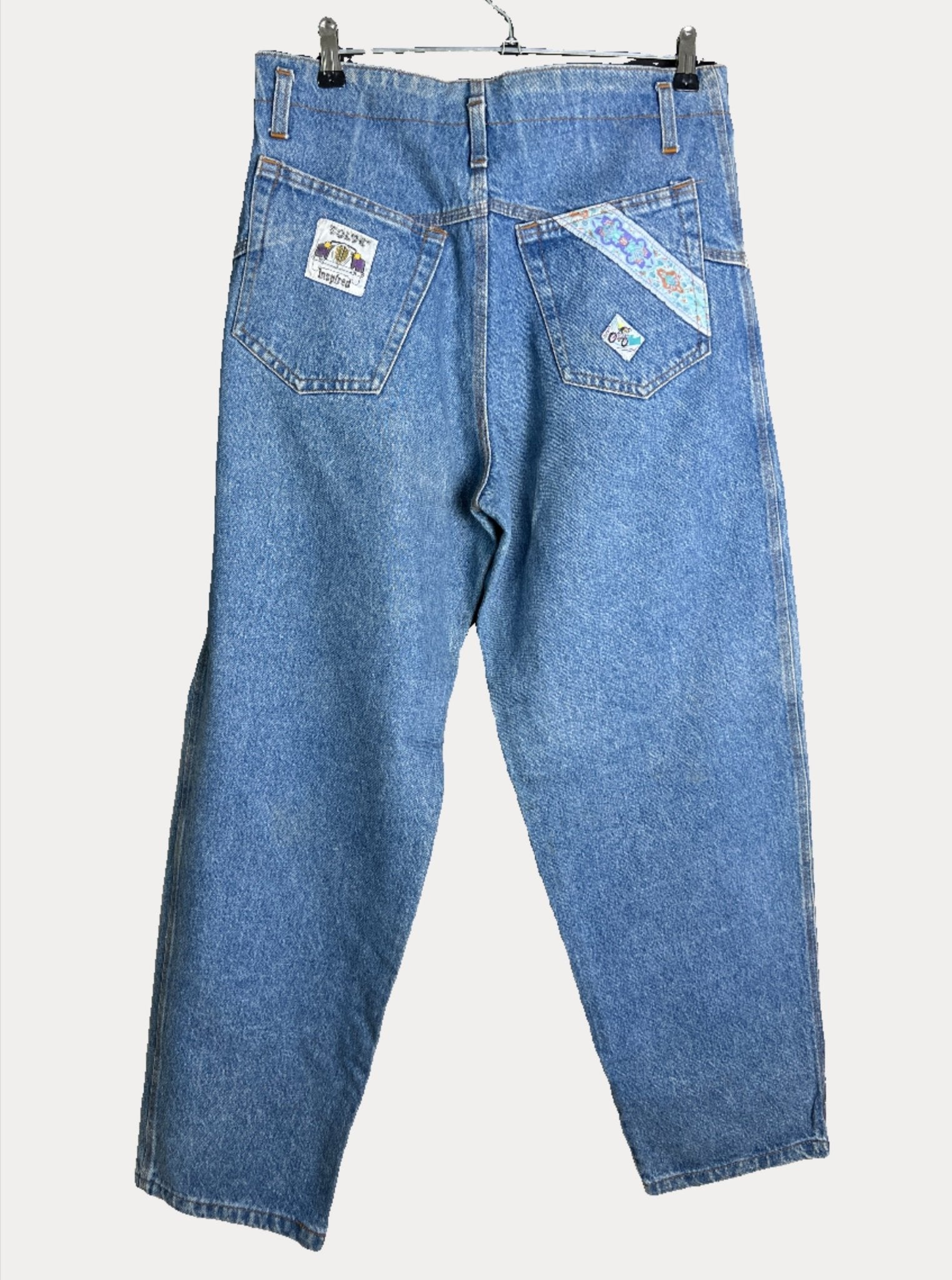 Retro Patched Women's Jeans Medium - Funkify