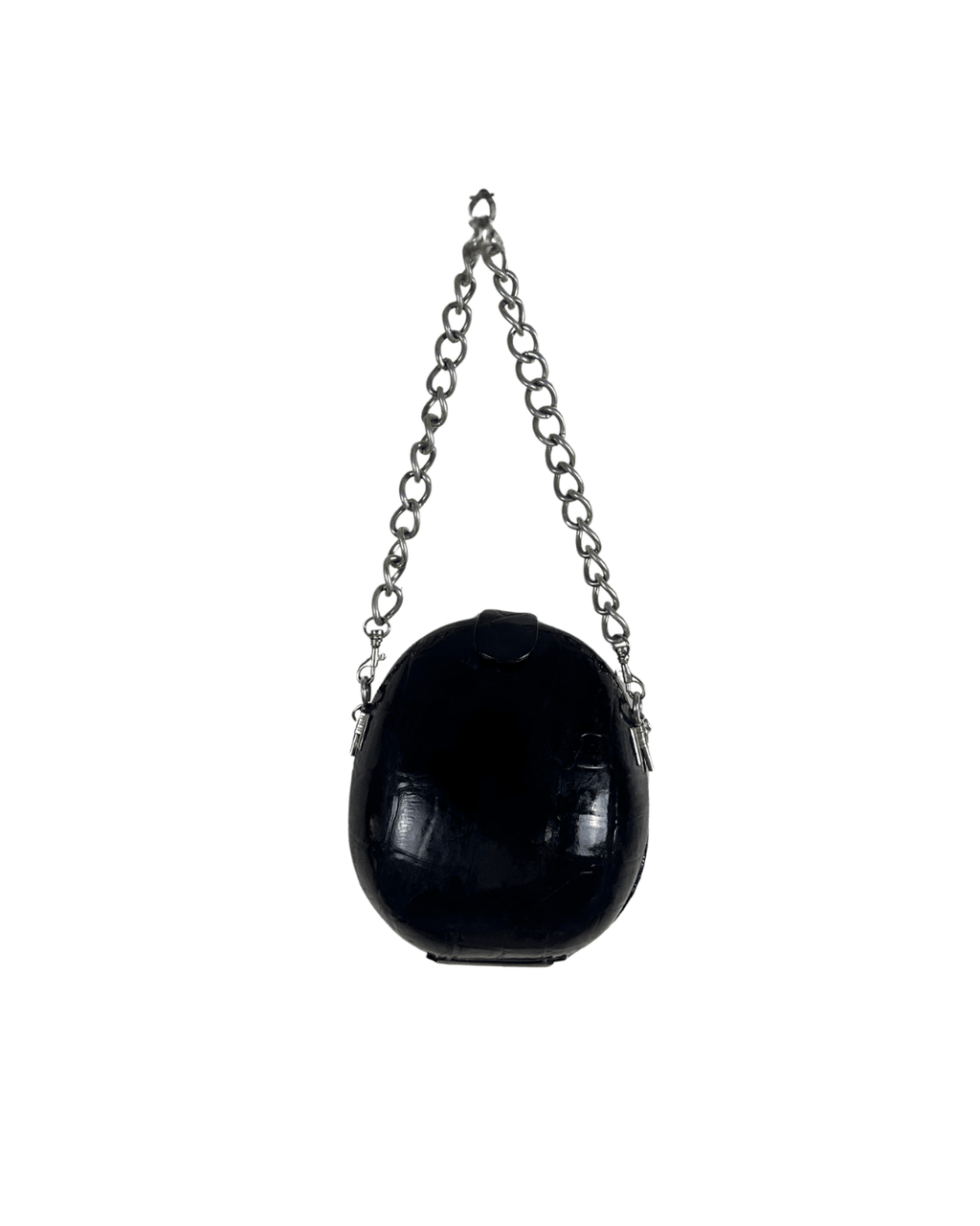 Retro Structured Round Statement Bag with Chunky Chain - Funkify