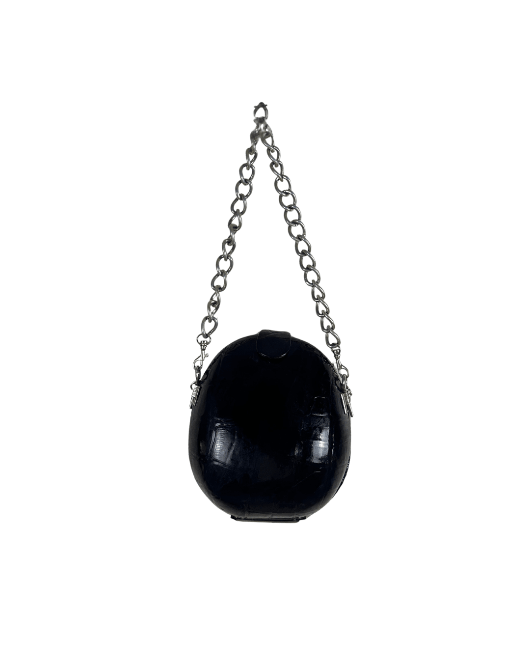 Retro Structured Round Statement Bag with Chunky Chain - Funkify