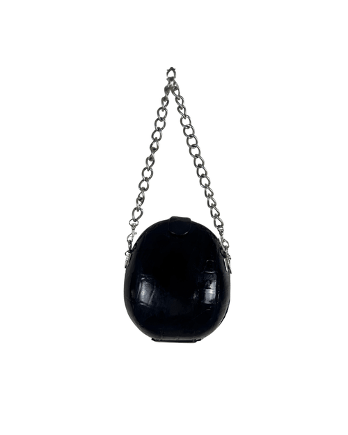 Retro Structured Round Statement Bag with Chunky Chain - Funkify
