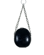 Retro Structured Round Statement Bag with Chunky Chain - Funkify