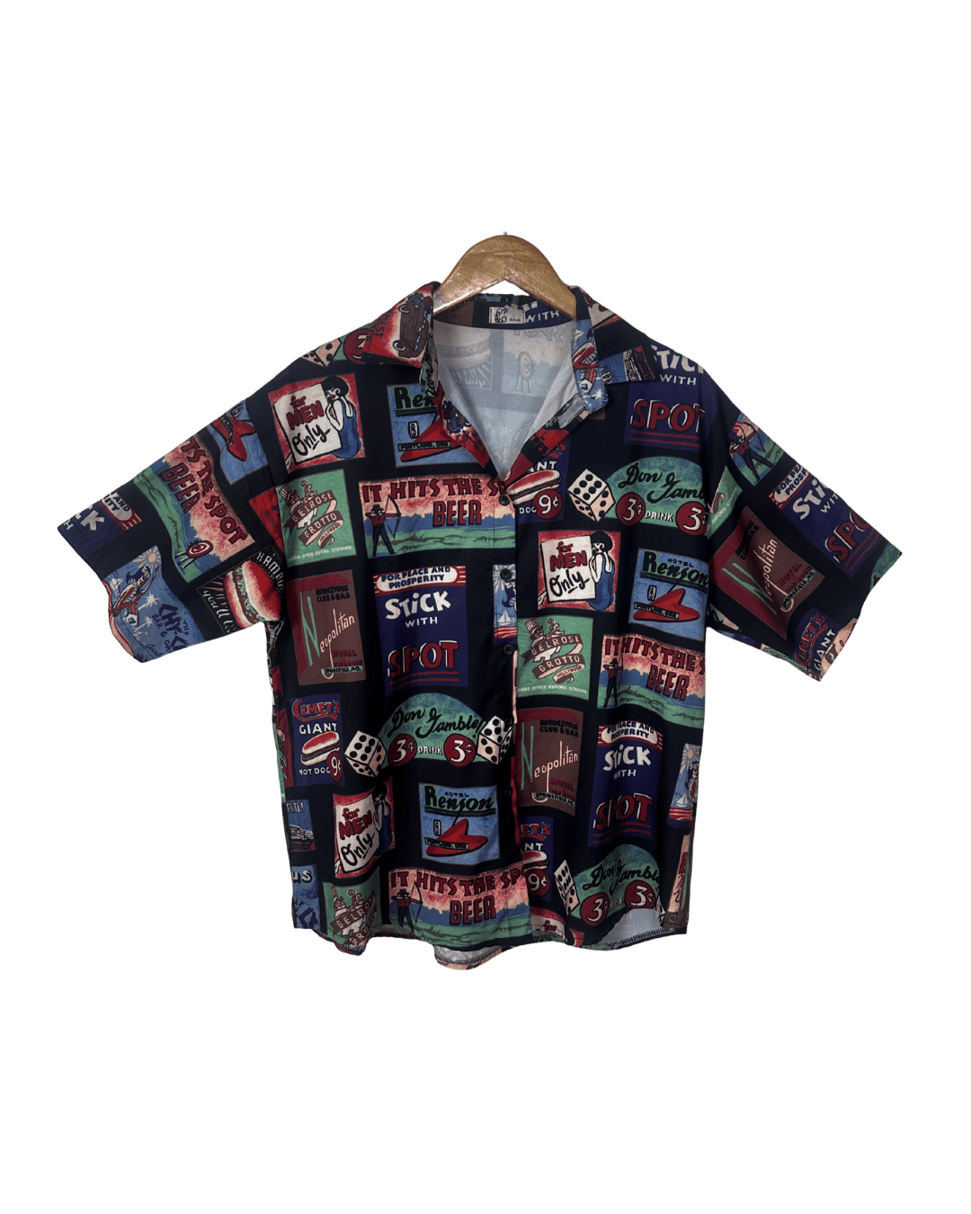 Retro Vintage Advertising Print Shirt - XL - Funkify