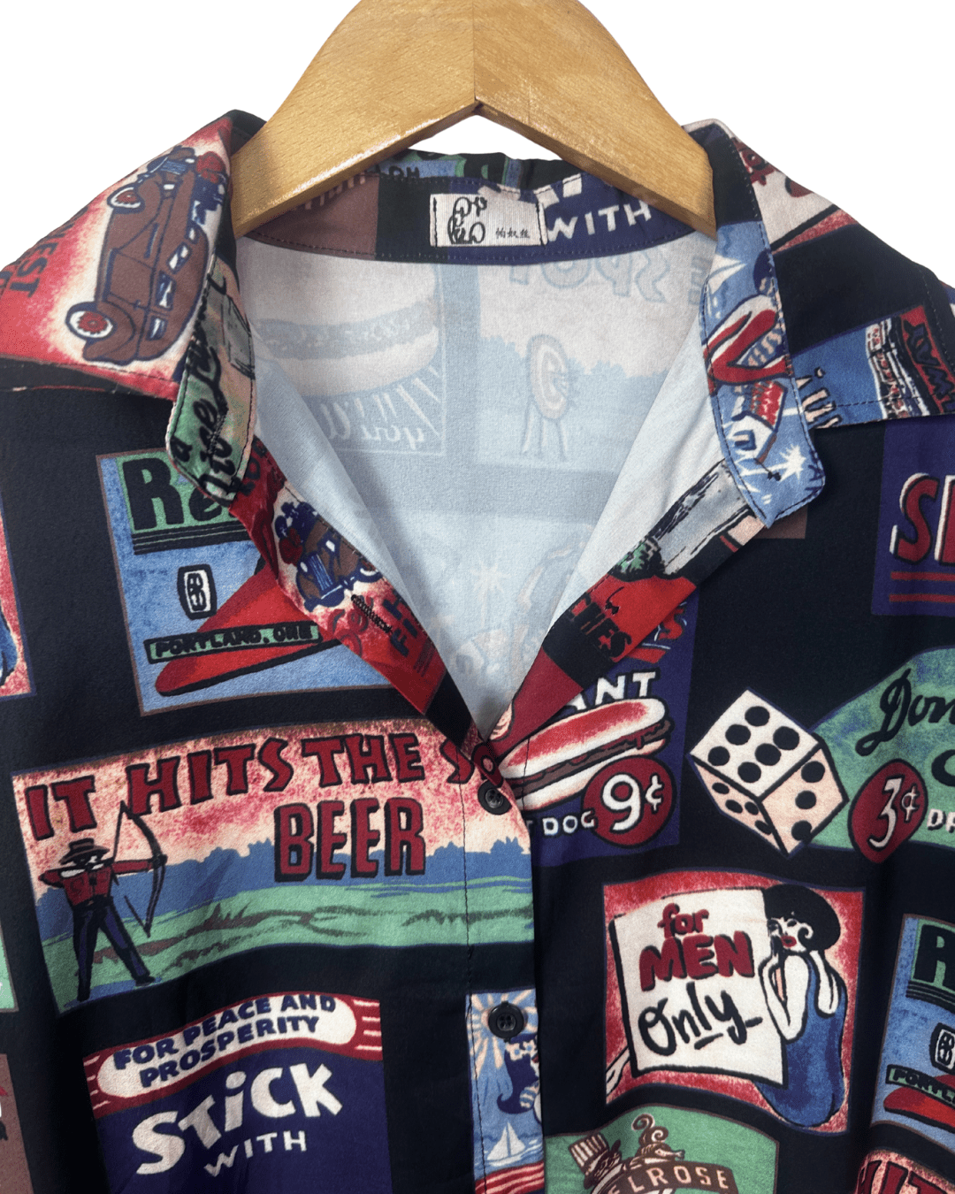 Retro Vintage Advertising Print Shirt - XL - Funkify
