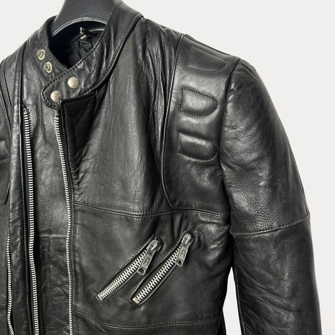 Richa Biker Padded Leather Jacket Medium - Funkify