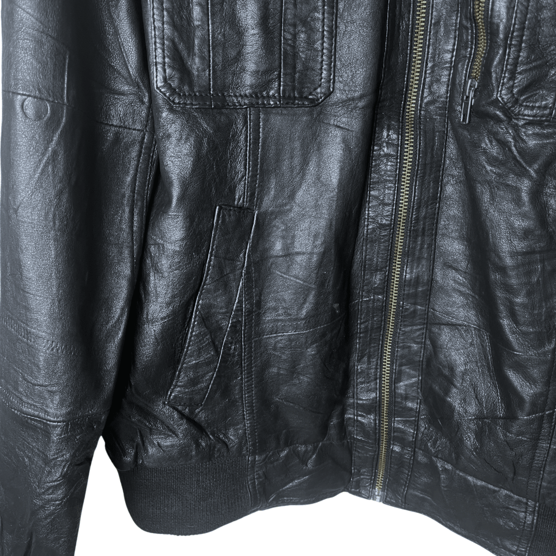 River Island Leather Jacket XL - Funkify
