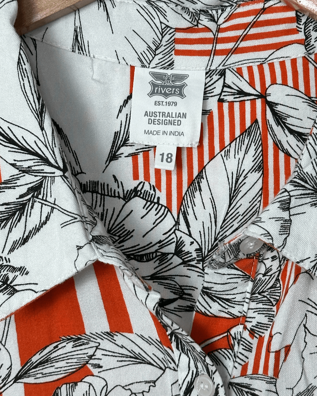 Rivers Stripe and Floral Sleeveless Shirt - Women's 2XL - Funkify