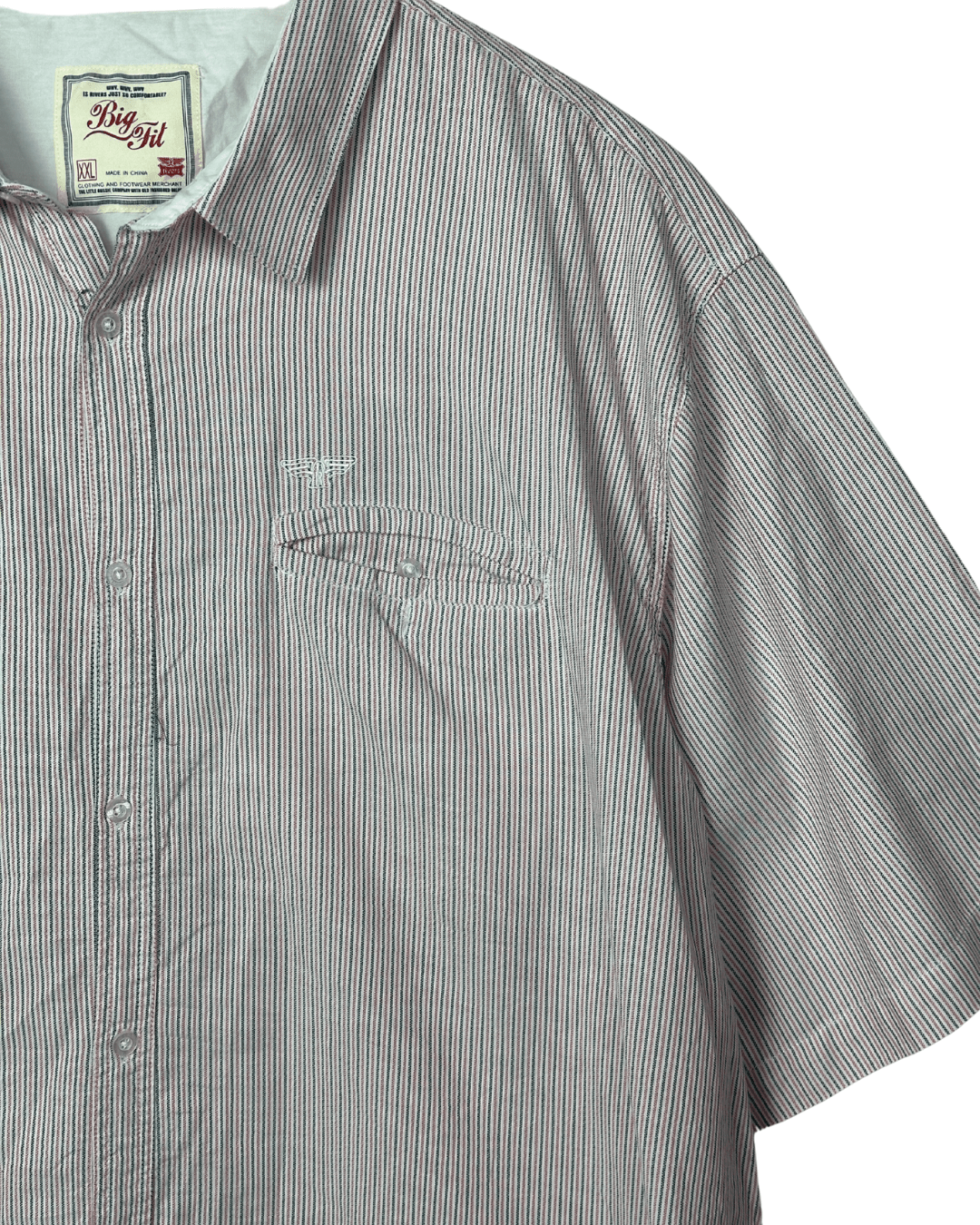 Rivers Striped Shirt - Big Fit Men's 2XL - Funkify