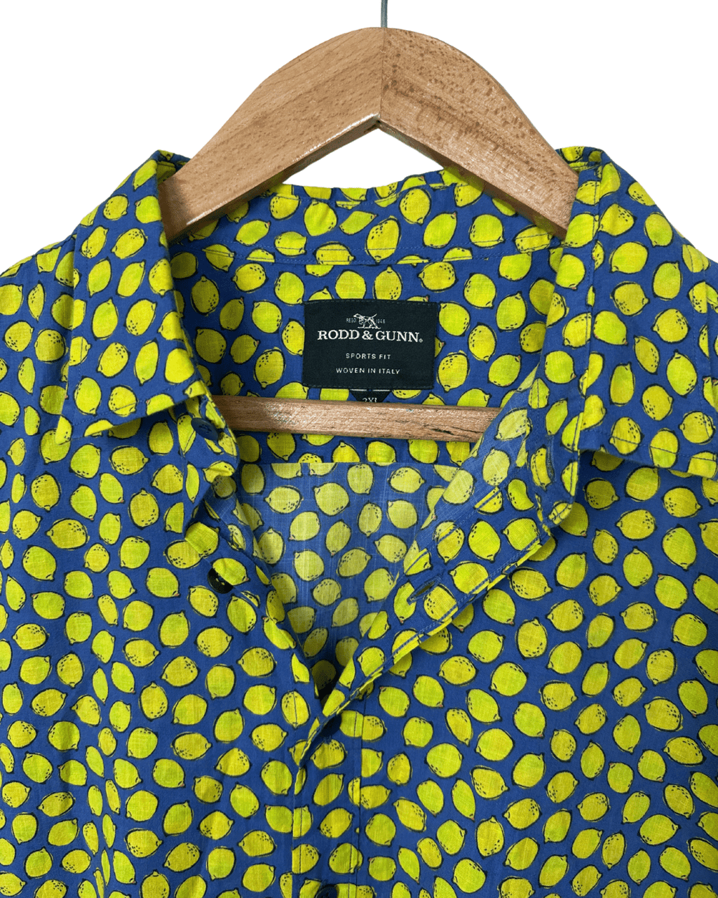 Rodd & Gunn Lemon Pattern Shirt 2XL - Funkify