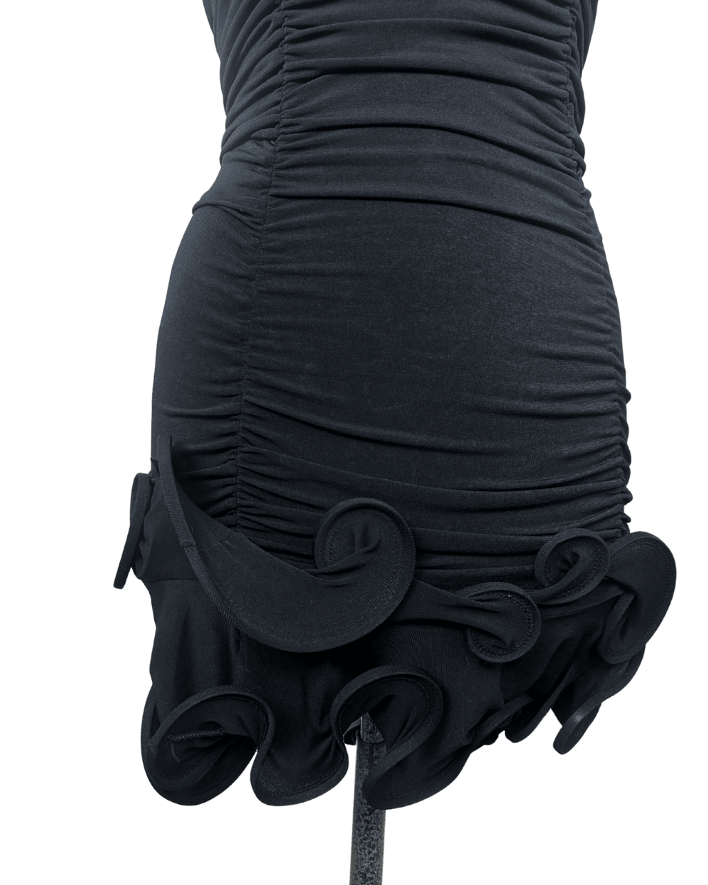Ruched Strapless Dress with Sculptural Hem - Funkify