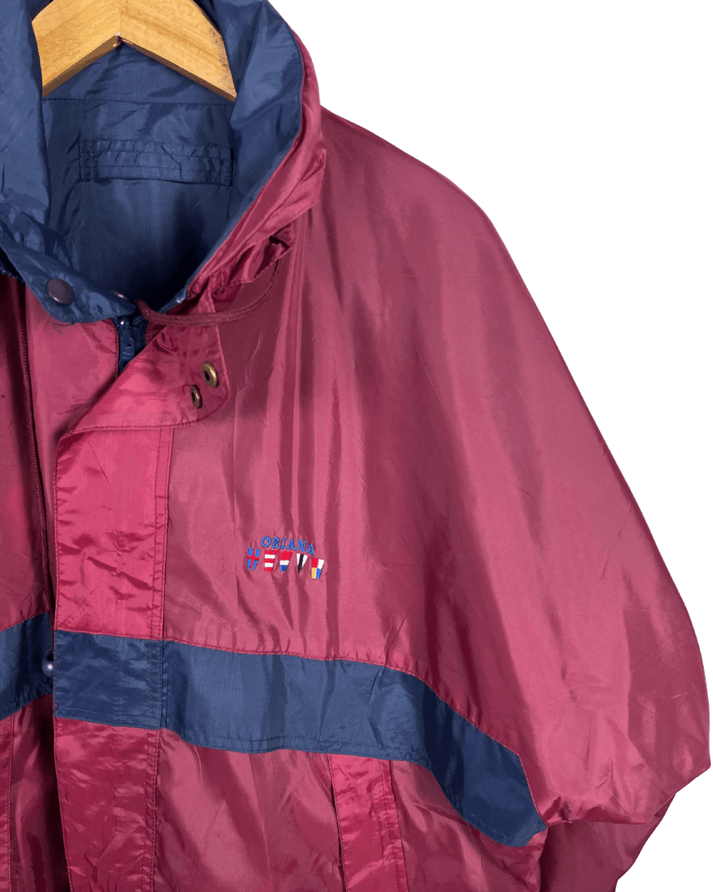 Sail Away 2in1 Reversible Nylon Jacket with Foldable Hood - Funkify
