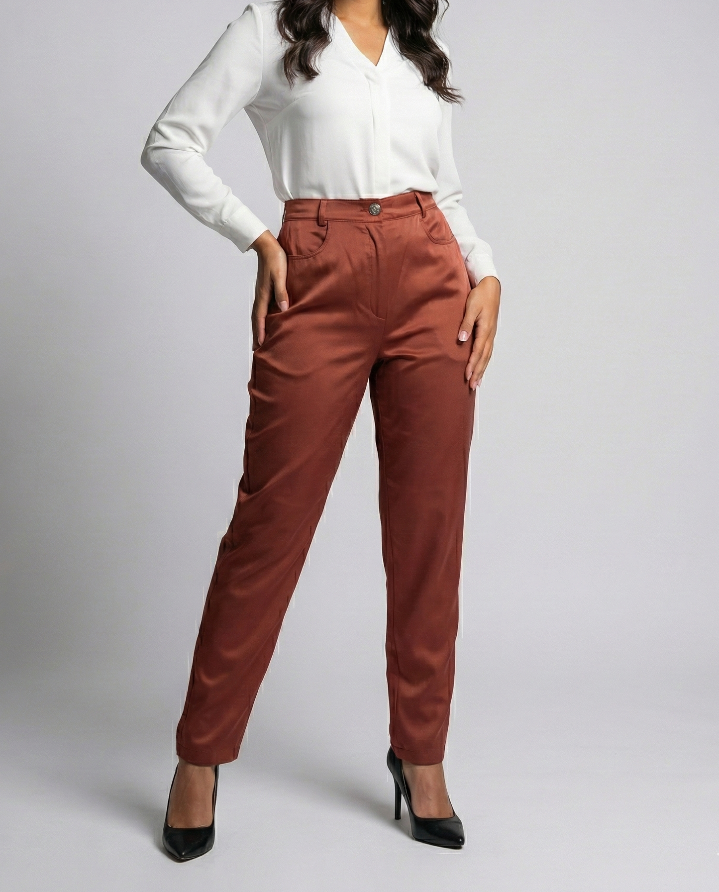 Vintage Satin Women's Pants