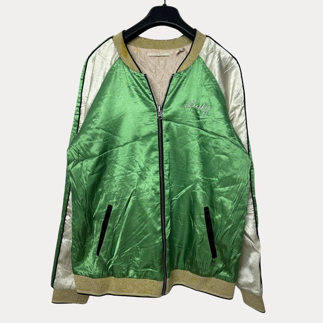 Scotch & Soda Embroidered Women's Satin Bomber Jacket - Funkify