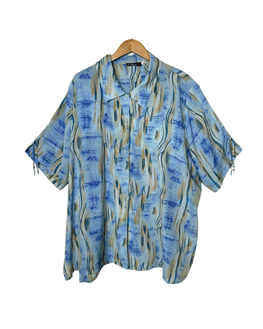 Si Belle Et Shirt with Back Button Detail - Oversized 3XL - Funkify