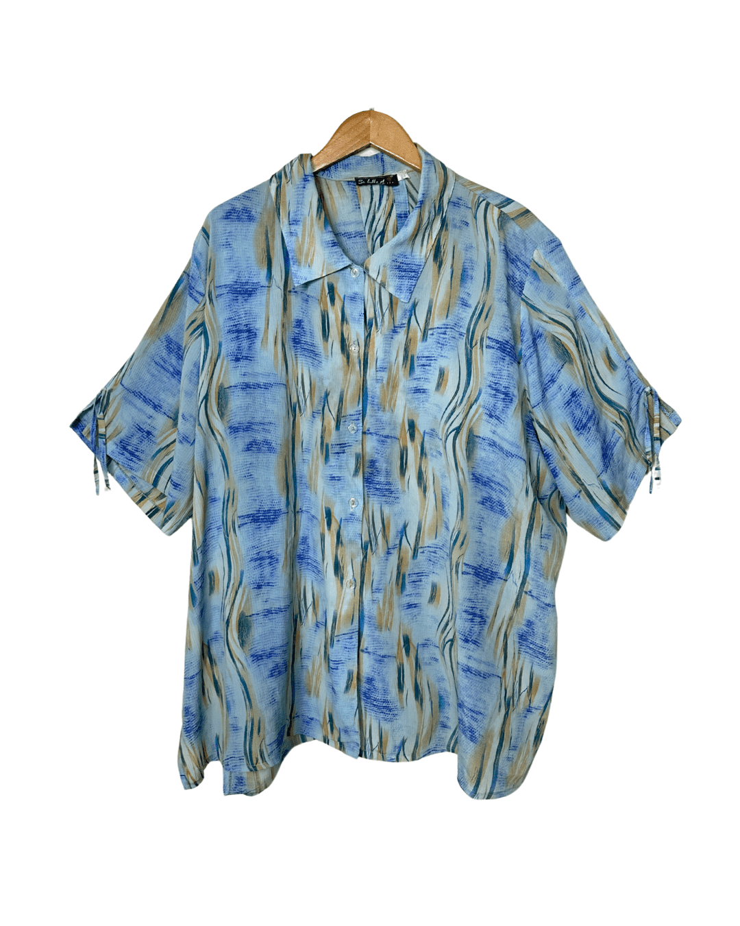 Si Belle Et Shirt with Back Button Detail - Oversized 3XL - Funkify