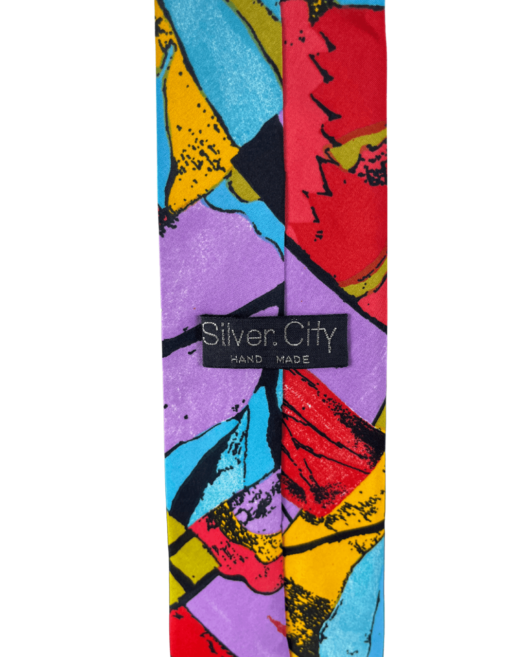 Silver City Abstract Artsy Necktie 9 cm - Funkify