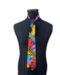 Silver City Abstract Artsy Necktie 9 cm - Funkify