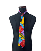 Silver City Abstract Artsy Necktie 9 cm - Funkify