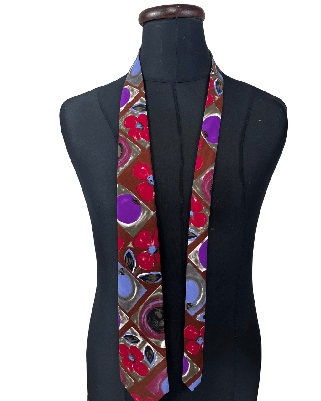 Silver City Floral Geo Necktie 9 cm - Funkify