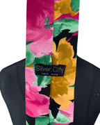 Silver City Floral Necktie 9 cm - Funkify