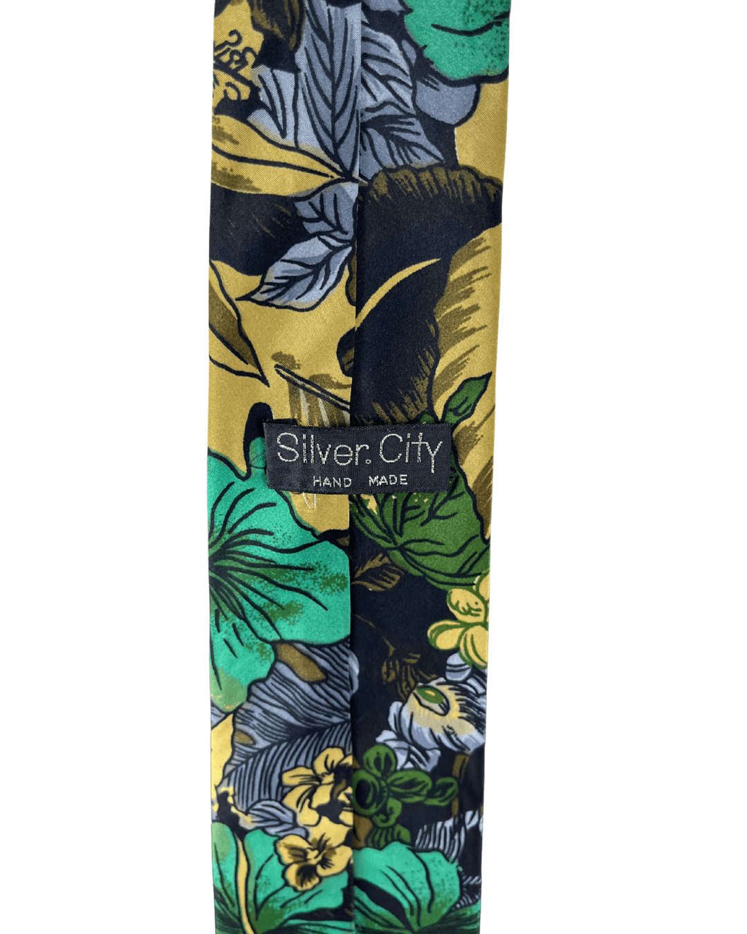 Silver City Floral Necktie 9 cm - Funkify