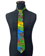 Silver City Tribal Pattern Necktie 9 cm - Funkify